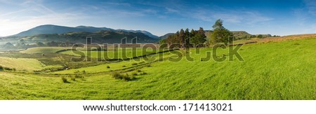 Rural scenic landscape, Lake District, UK