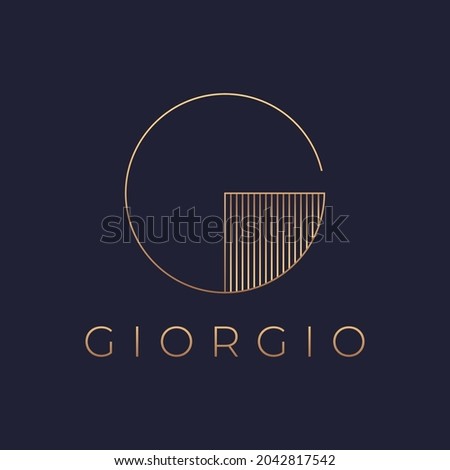 G letter elegant golden logo design. Abstract luxury G initial logo vector template.