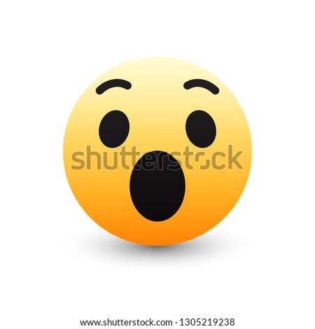 3D Vector Wow Emoticon Icon Design for Social Network Isolated on White Background. Modern Emoji