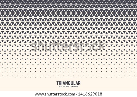 Triangle Vector Abstract Geometric Technology Background. Halftone Trigon Retro 80's Style Simple Pattern. Minimal Style Dynamic Triangular Structure Tech Wallpaper