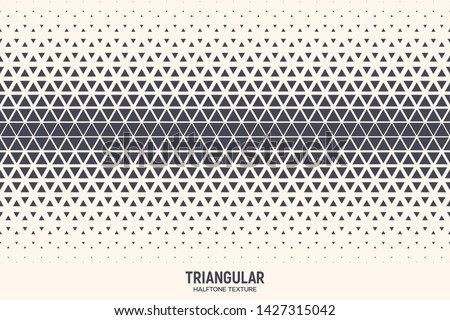Triangles Particles Vector Abstract Geometric Technology Extreme Sports Background. Halftone Triangular Retro Simple Pattern Backdrop. Minimal 80s Style Dynamic Tech Wallpaper