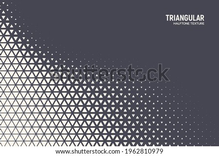 Triangular Halftone Texture Retrowave Vector Geometric Technology Abstract Background. Half Tone Triangles Retro Colored Pattern. Minimal 80s Style Dynamic Tech Structure Wallpaper