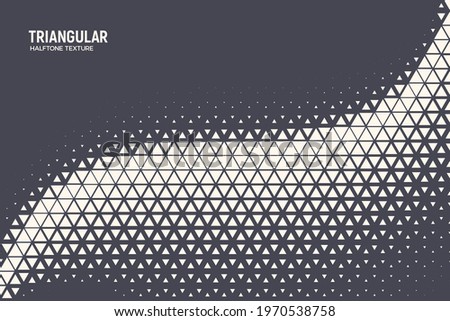 Triangular Halftone Pattern Retrowave Texture Vector Geometric Technology Abstract Background. Half Tone Triangles Retro Colored Pattern. Minimal 80s Style Dynamic Tech Structure Wallpaper