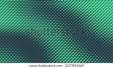 Parallelogram Half Tone Gradient Vector Dynamic Eye Catching Warped Texture. Modern Powerful Energetic Pattern Conceptual Turquoise Trendy Abstract Background. Vibrant Abstraction Teal Green Wallpaper