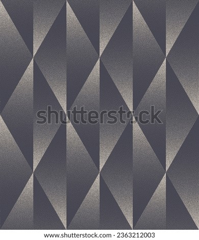 Split Rhombus Grid Seamless Pattern Trend Vector Dot Work Abstract Background. Graphic Design Geometric Abstraction Textile Print For Apparel Or Linen Repetitive Wallpaper. Half tone Art Illustration