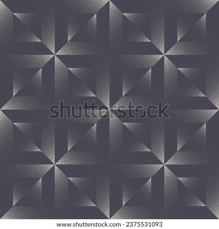 Luxury Geometric Seamless Pattern Trend Vector Dot Work Abstract Background. Endless Luxurious Geometry Graphic Abstraction Textile Design Repetitive Wallpaper. Halftone Loopable Art Illustration
