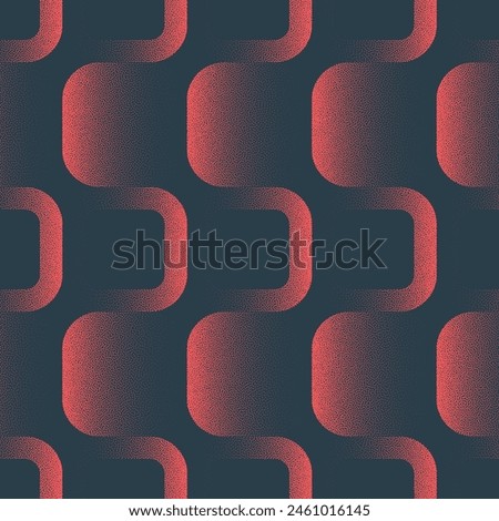 Vogue Fashion Seamless Pattern Trend Vector Red Black Classy Abstract Background. Halftone Art Illustration for Fashionable Textile Print. Endless Graphic Dynamic Abstraction Wallpaper Dotwork Texture