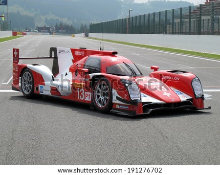 SPA-FRANCORCHAMPS, BELGIUM - MAY 1: Presentation of the new Rebellion Racing R-One race car during round 2 of the FIA World Endurance Championship on May 1, 2014 in Spa-Francorchamps, Belgium.
