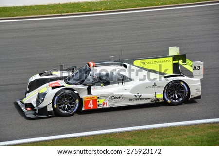 SPA-FRANCORCHAMPS, BELGIUM - MAY 2: No. 4 Team Bykolles CLM P1/01 - AER LMP1 race car during round 2 of the FIA World Endurance Championship on May 2, 2015 in Spa-Francorchamps, Belgium.
