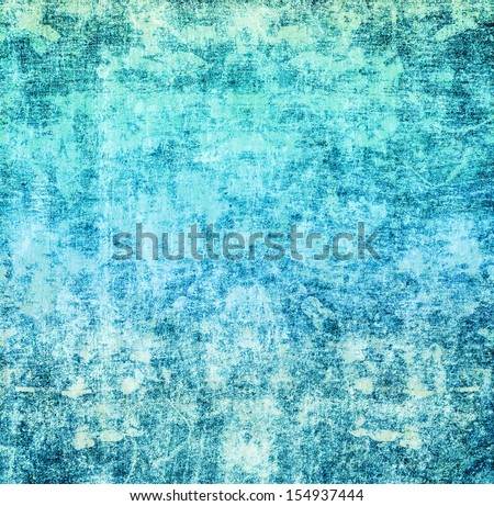 Cyan Blue Grunge paper background with space for text or image. Designed old grunge abstract style or concept.
