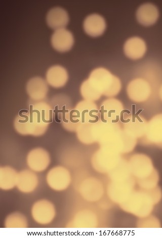 Golden Night Blurred lights for Christmas, Party, Holiday wallpaper. Elegant Dark bokeh background with Abstract Defocused Lights.