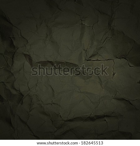Black Recycled paper texture closeup background. Crumpled  paper texture background.