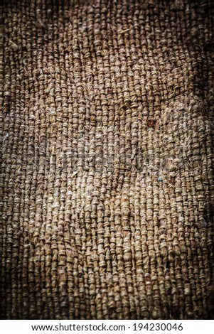 Burlap  natural linen texture for the background. Grunge textile background beige color, square image.