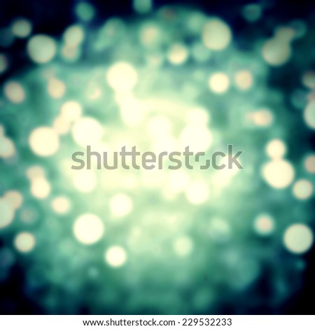 Dark Festive Christmas  lights background. Defocused Bokeh twinkling Lights Festive holiday party background with blurry special magic effect.