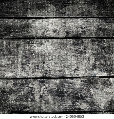 Old  dark  grunge wood background with knots and scratches. Wood plank texture of bark wood natural background, square format