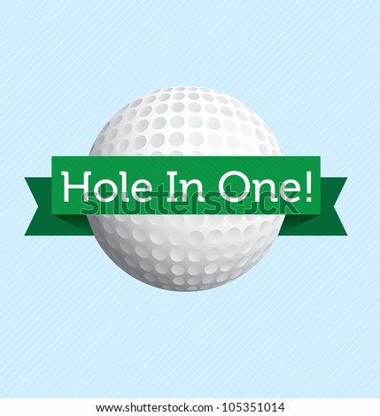 Vector Label: Golf Hole In One - 105351014 : Shutterstock