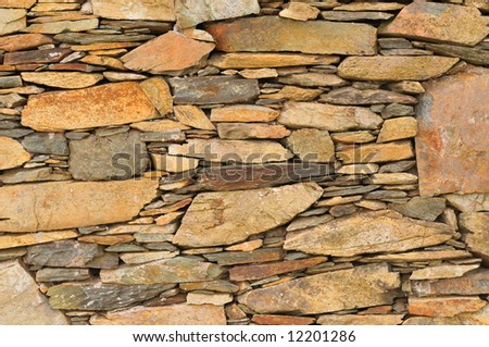 Stone wall, (not a brick wall)