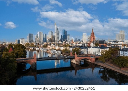 Similar – Image, Stock Photo Skyline of Frankfurt.