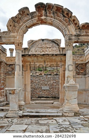 The ruins of what was an important building at Ephesus