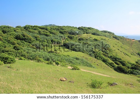 the green plain and meadow on the island in hong kong Green Island