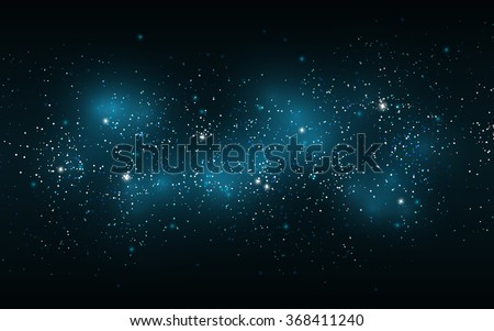 Shining Of The Stars In Space Blue Galaxy Background Download Free