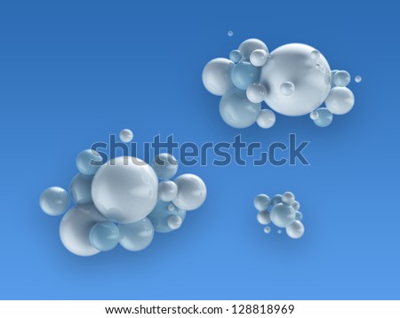 White sphere clouds
