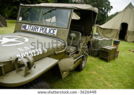 US World War II Military Police Jeep