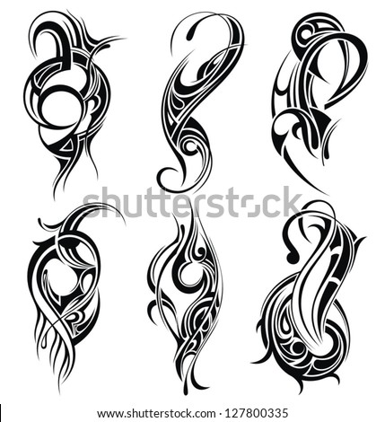 Tribal Tattoo Stock Vector Illustration 127800335 : Shutterstock