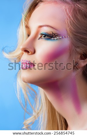 girl with an unusual makeup