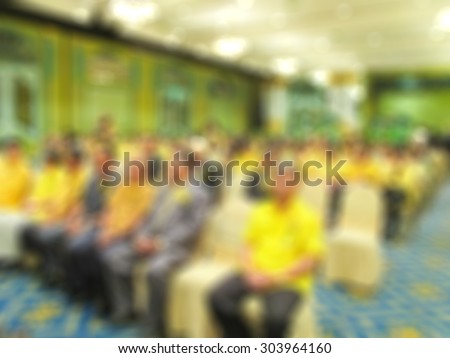 Blur background : People inside meeting room blur background.