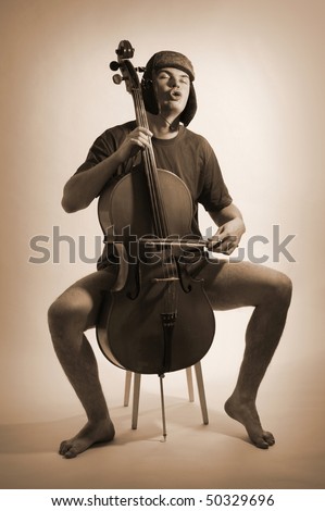 Funny cello player