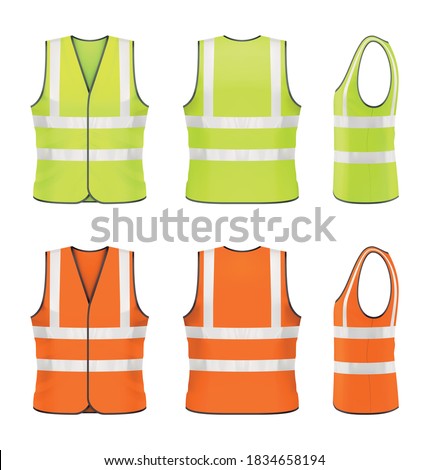Vector mockup of classic safety vest.