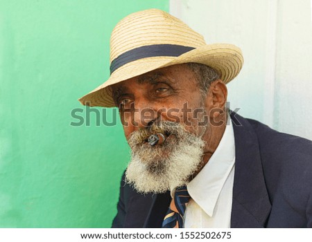 Image, Stock Photo elegant grandfather III , trinidad