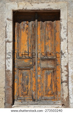 Old orange door-Kastellorizo