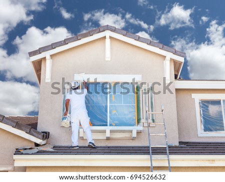 Similar – Image, Stock Photo Facade and windows Window