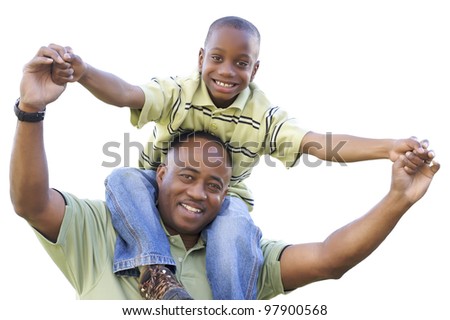 Similar – Image, Stock Photo Ethnic father playing with child on ground