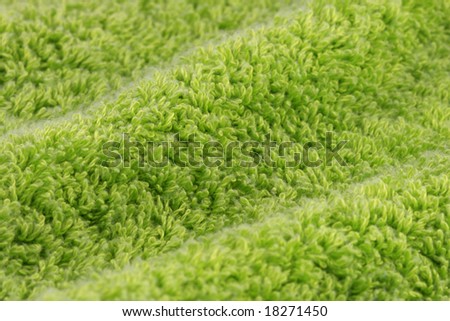 green soft fabric with selective focus