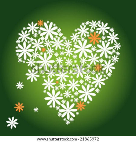 Heart Made Of Flowers - Vector Image - 21865972 : Shutterstock