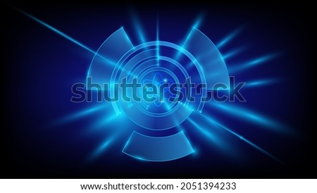 Blue color light beam abstract background atomic energy nuclear power technology, Illustration, vector, EPS 10.