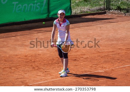PAZARDZHIK, BULGARIA - APRIL 04, 2015 - Tennis tournament for children till 14 years of age - 04 April 2015. The competition was held on Pazardzhik tennis club courts.