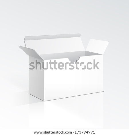 Vector Blank Open Box