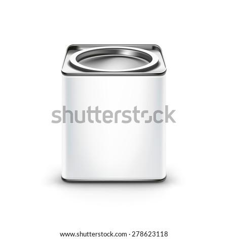 Similar – Image, Stock Photo Closed metal can placed on two colored plates on table