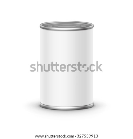 Similar – Image, Stock Photo Closed metal can placed on two colored plates on table