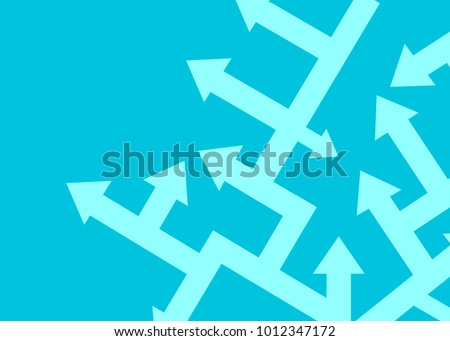 Arrows point in different directions. The concept of problem solving. Vector illustration