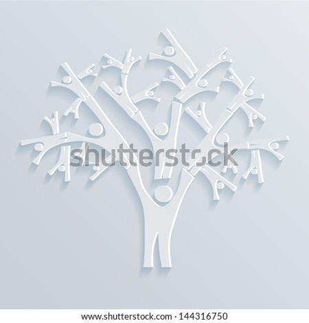 Tree People vector illustration