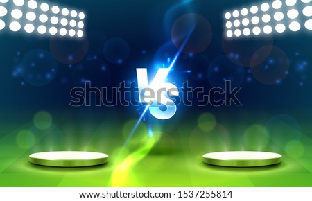 Versus game cover, banner sport vs, team concept. Vector illustration background