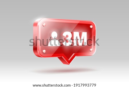 Thank you followers peoples, 3 million online social group, happy banner celebrate, Vector illustration