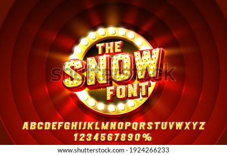 Show font set collection, letters and numbers symbol. Vector illustration 商業照片 © 
