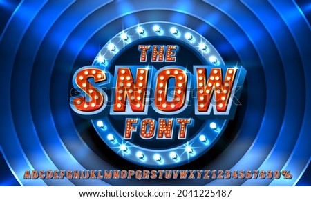 Show font set collection, letters and numbers symbol. Vector illustration