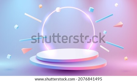 Abstract scene background. Product presentation, mock up, show cosmetic product, Podium, stage pedestal or platform. Vector illustration
